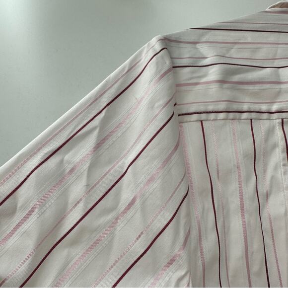 Kim Rogers White & Pink Striped Long Sleeve Button Down Shirt Size M‎ - Picture 8 of 13